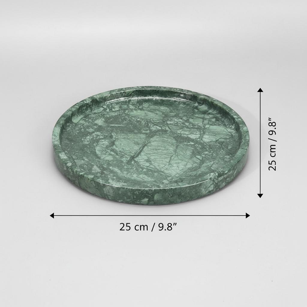 Medium green marble tray dimensions 25cm