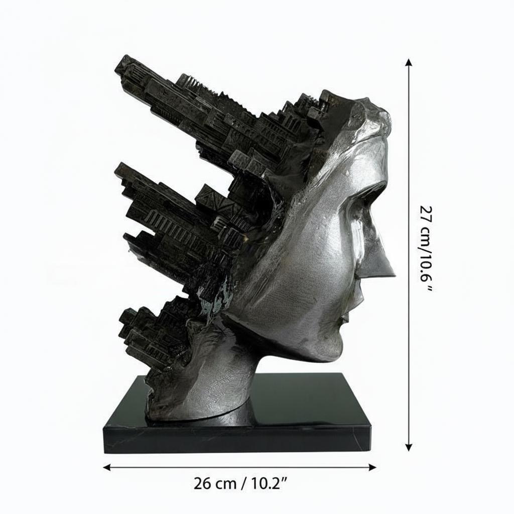 Dimensions diagram of the sculpture
