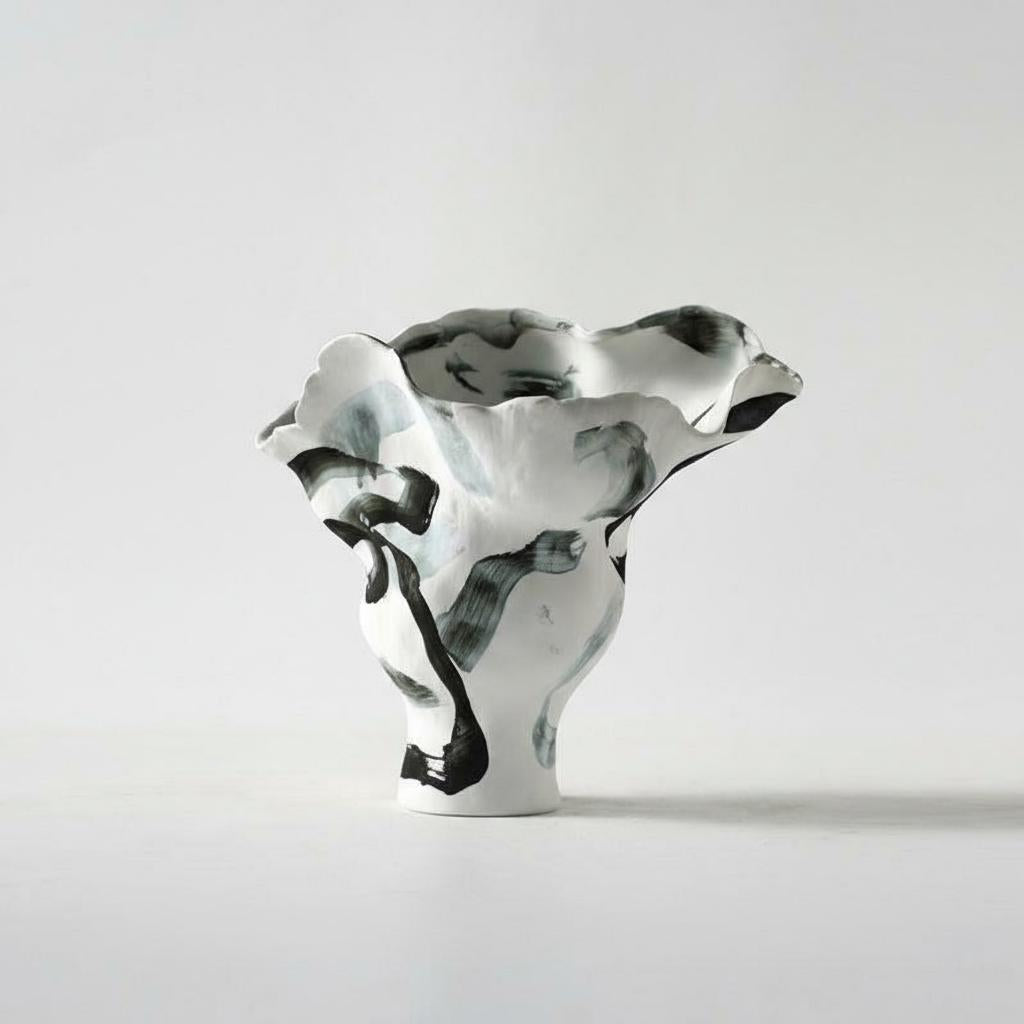 Medium ceramic abstract vase solo shot