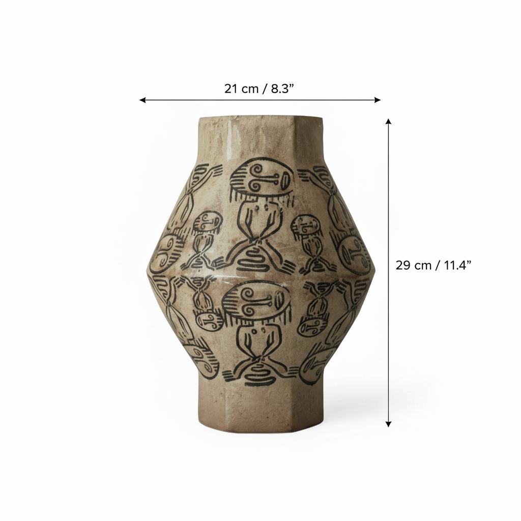 Dimensions of high version ceramic vase 29cm height