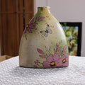 Hand Painted Floral Tapered Vase