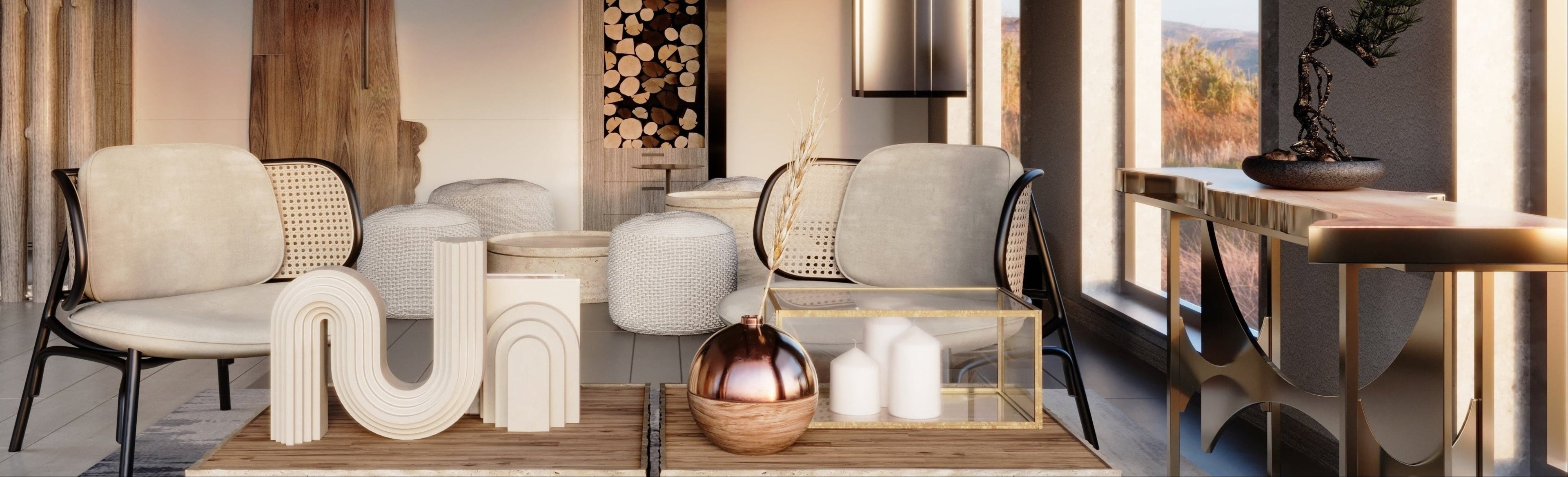 Modern living room with furniture and decor in a well-lit room.