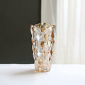 Iridescent Amber Glass Sculptural Vase