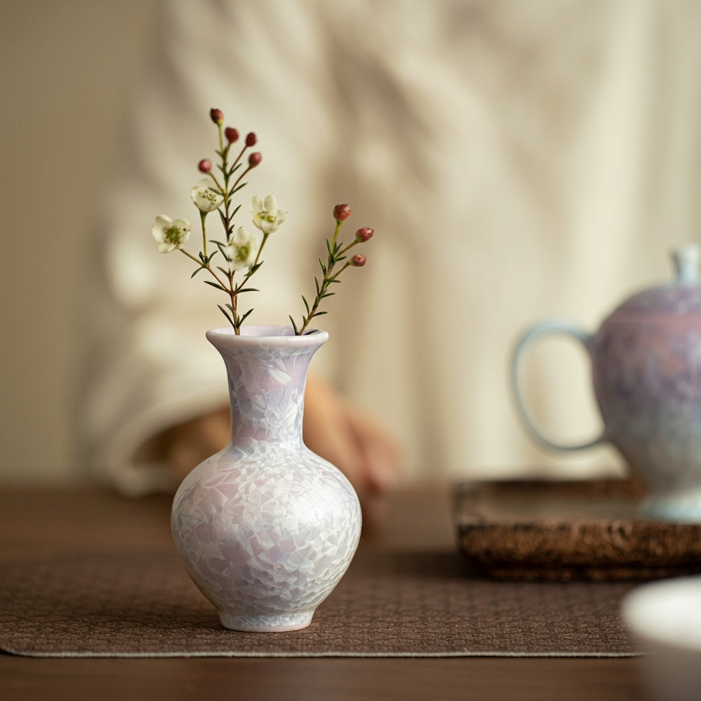 Iridescent Porcelain Bud Vase