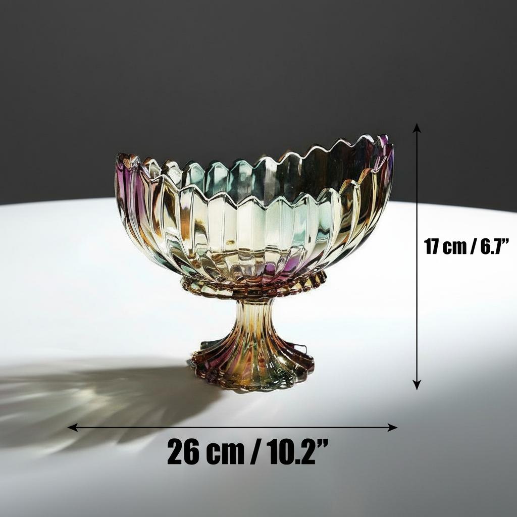 Large footed bowl dimensions diagram 26cm width
