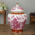 Magenta Landscape Porcelain Ginger Jar