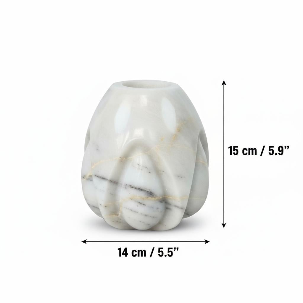 White marble vase dimensions