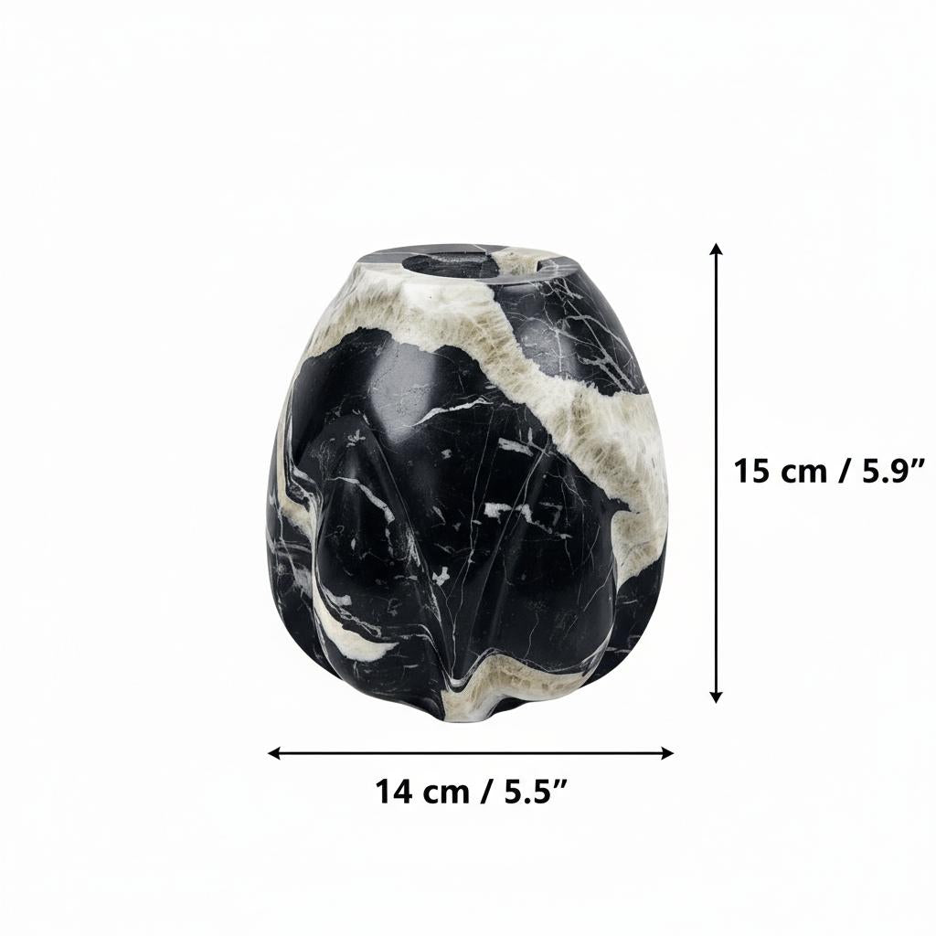 Black marble vase dimensions