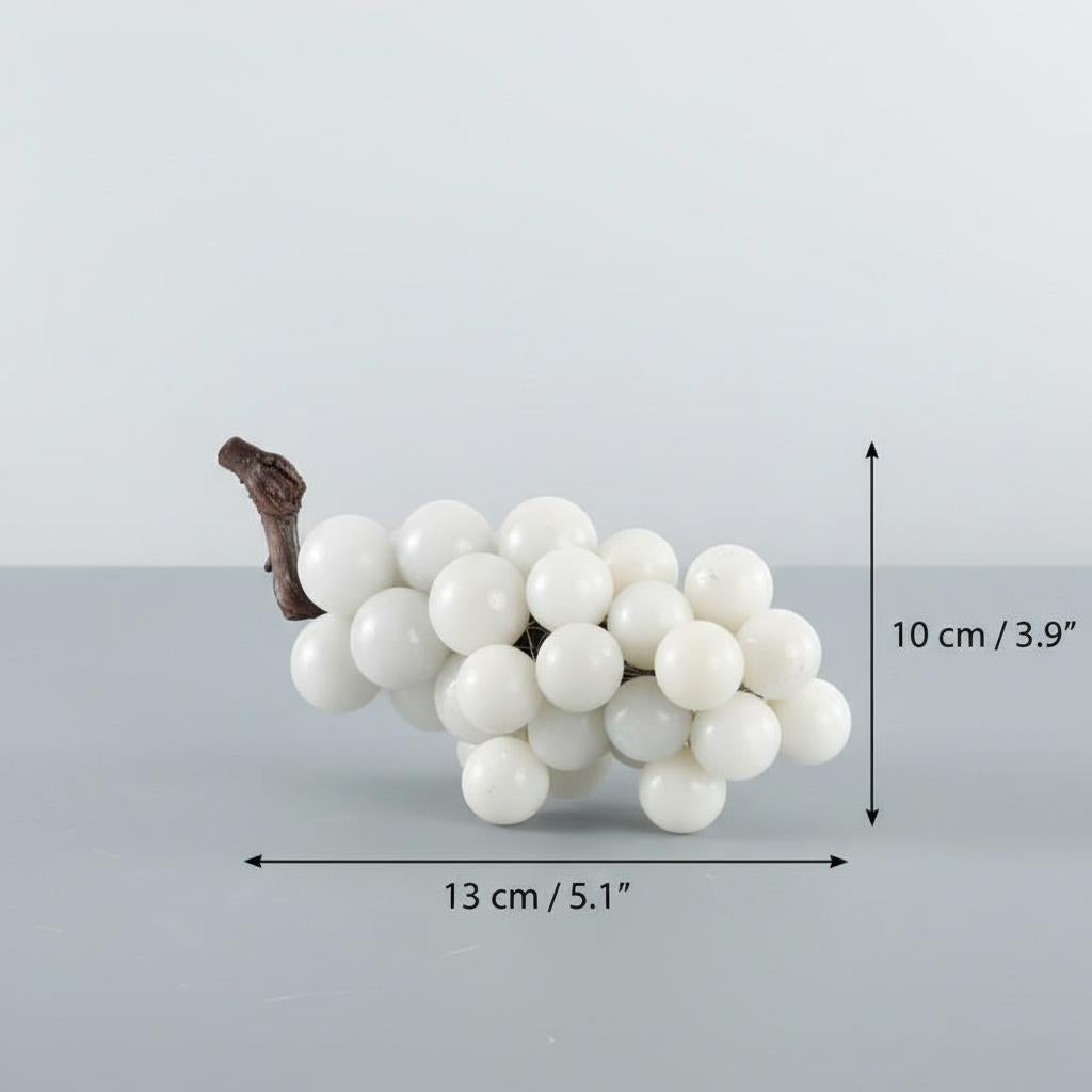 Dimensions of white marble grape decorative object