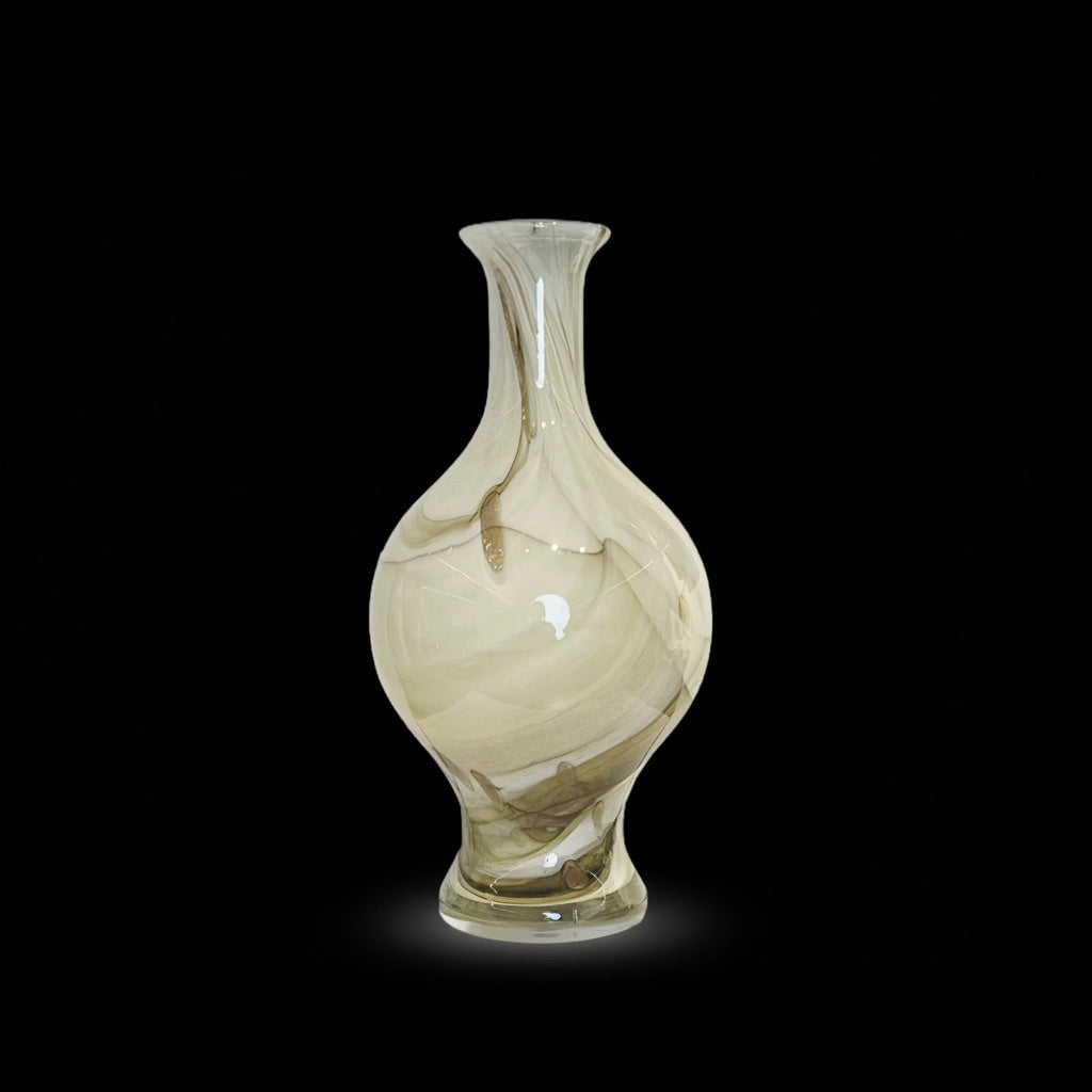 Marbled Glass Flared Vase