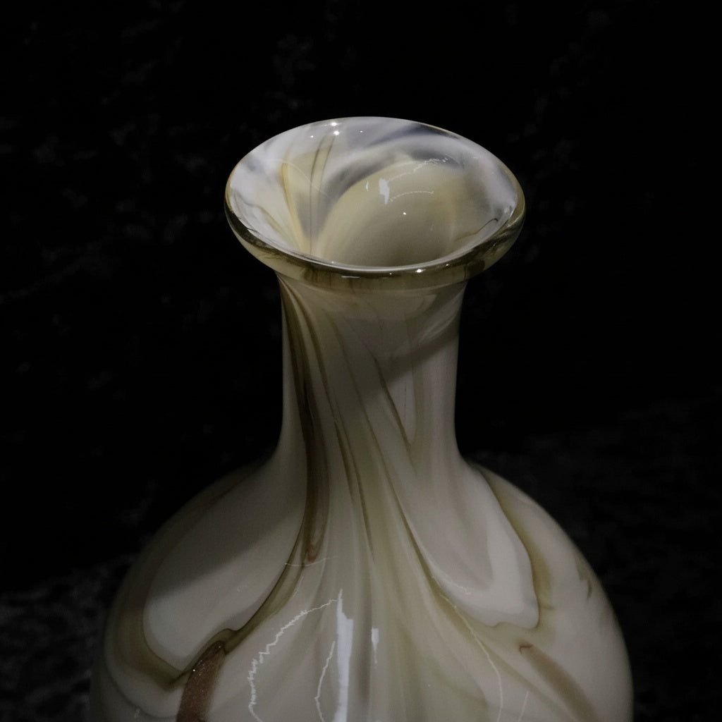 Marbled Glass Flared Vase