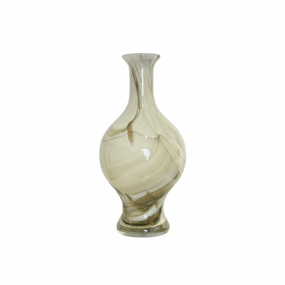 Marbled Glass Flared Vase