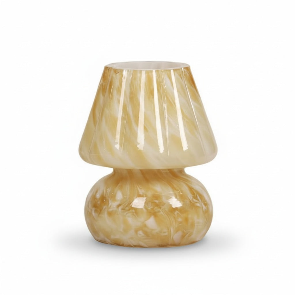 Marbled Glass Mushroom Vase