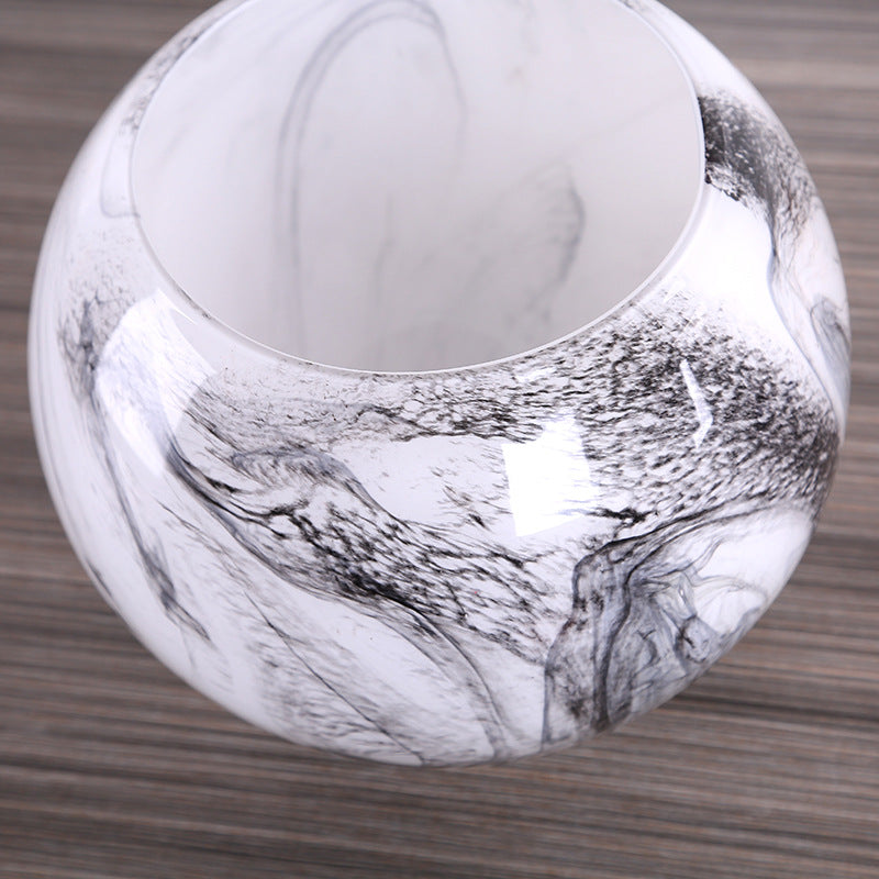 Large marbled vase dimensions 20cm width