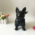 Matte Black And Gold Winged French Bulldog Sculpture
