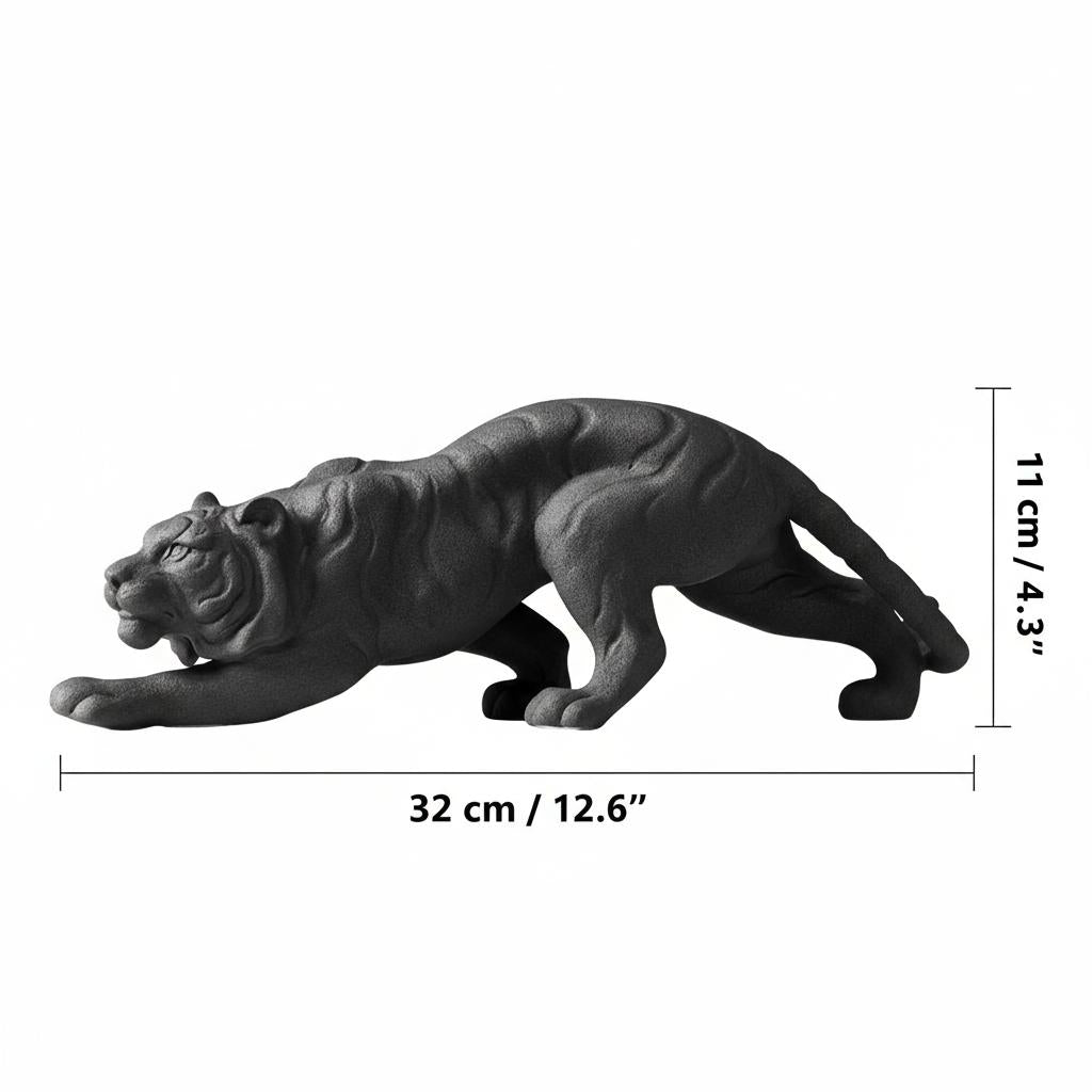 Dimension guide for crouching tiger sculpture