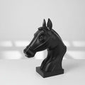 Matte Black Equestrian Bust Sculpture