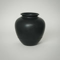 Matte Black Round Vase