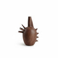 Matte Brown Sculptural Ceramic Vase