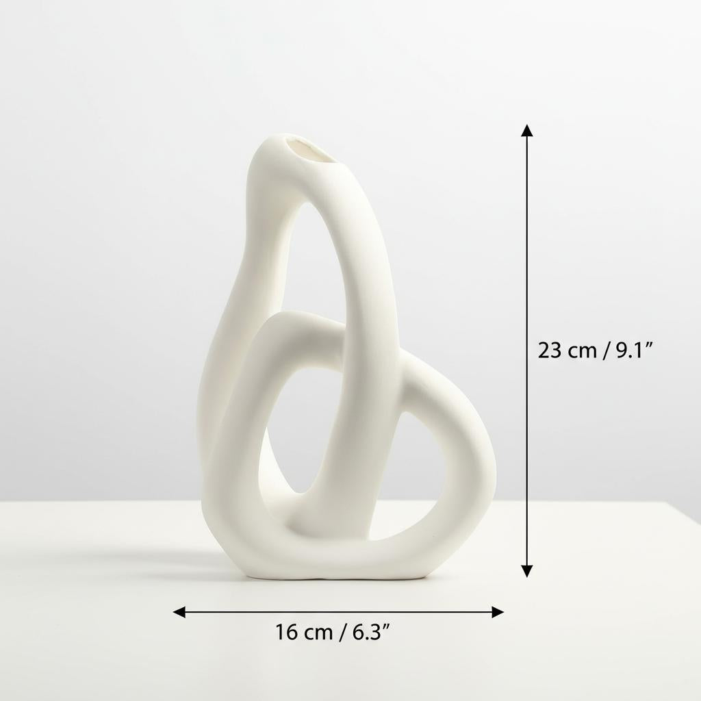 Black ceramic vase dimensions diagram