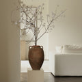 Matte Ceramic Amphora Vase in a modern living room