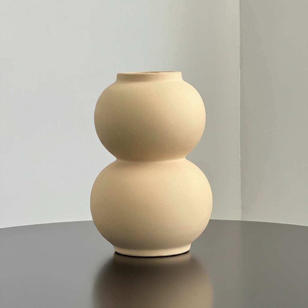 Matte Ceramic Double Gourd Vase