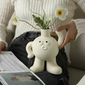 Matte Ceramic Figural Vase Lifestyle View