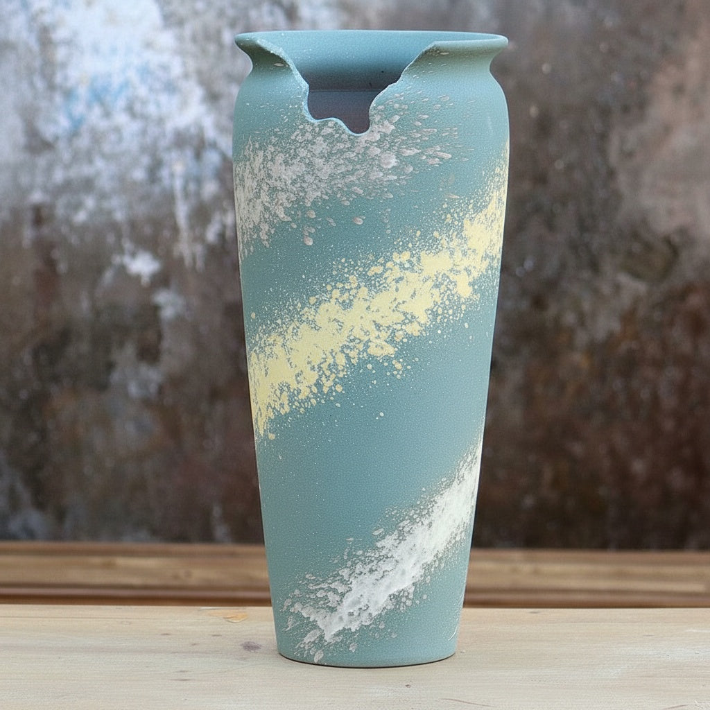 Matte Ceramic Sculptural Tall Vase