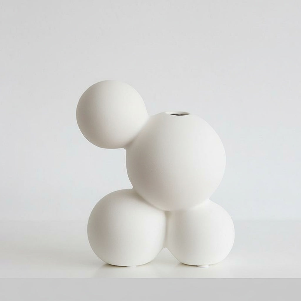 Matte Ceramic Spherical Cluster Vase Alternate View