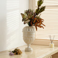Matte Stone Finish Pedestal Urn
