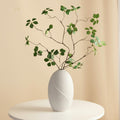 Matte White Ceramic Oval Vase