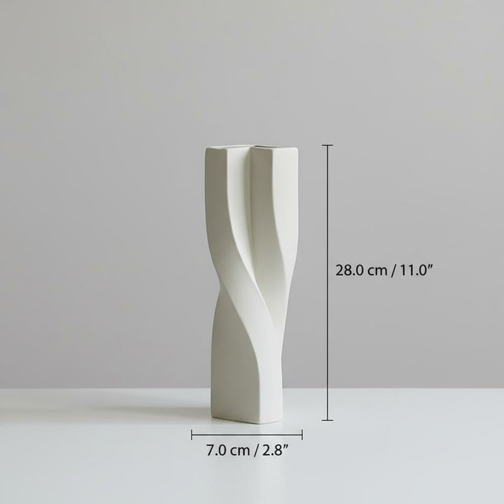 Medium white ceramic vase dimensions 28cm height