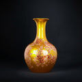 Metallic Gold Floral Ceramic Vase