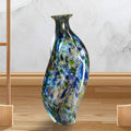 Multicolor Art Glass Sculptural Vase Room Setting
