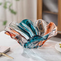 Multicolor Art Glass Wavy Centerpiece Bowl