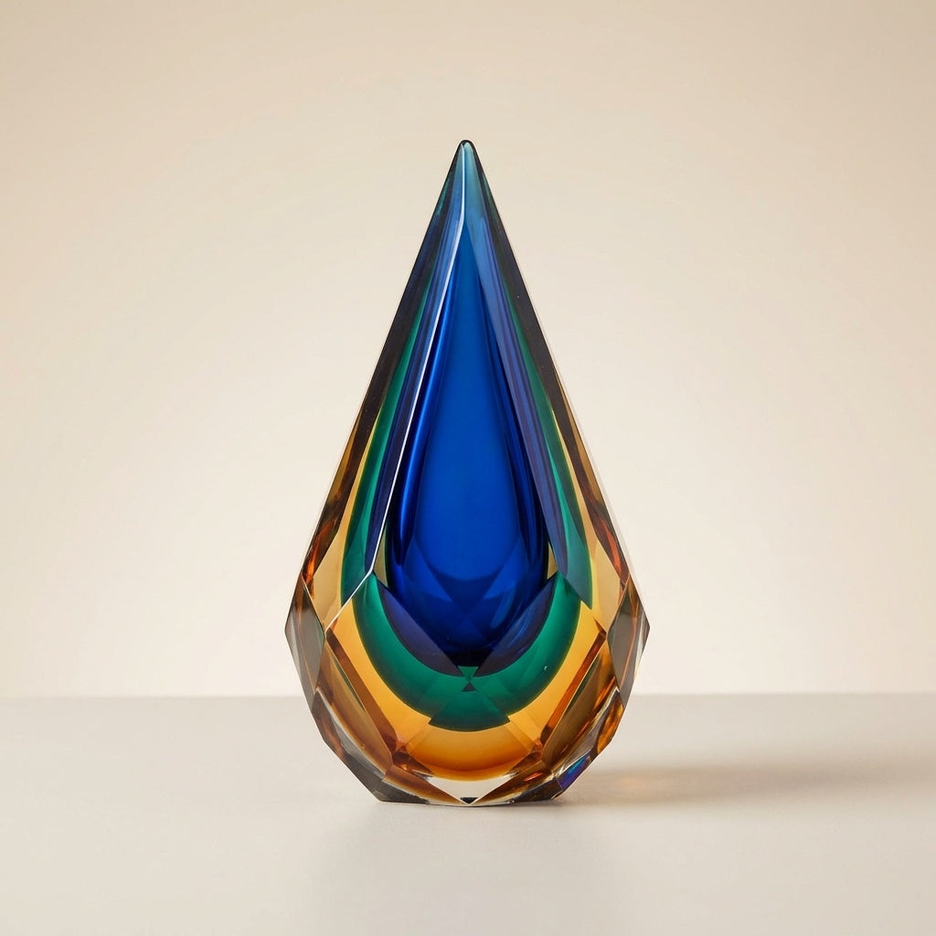Angled view showing geometric cuts and color gradient