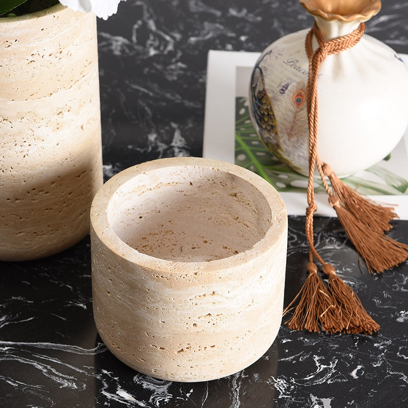Close up detail of porous cave stone texture