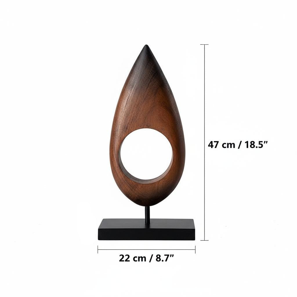 Tall wood sculpture dimensions diagram