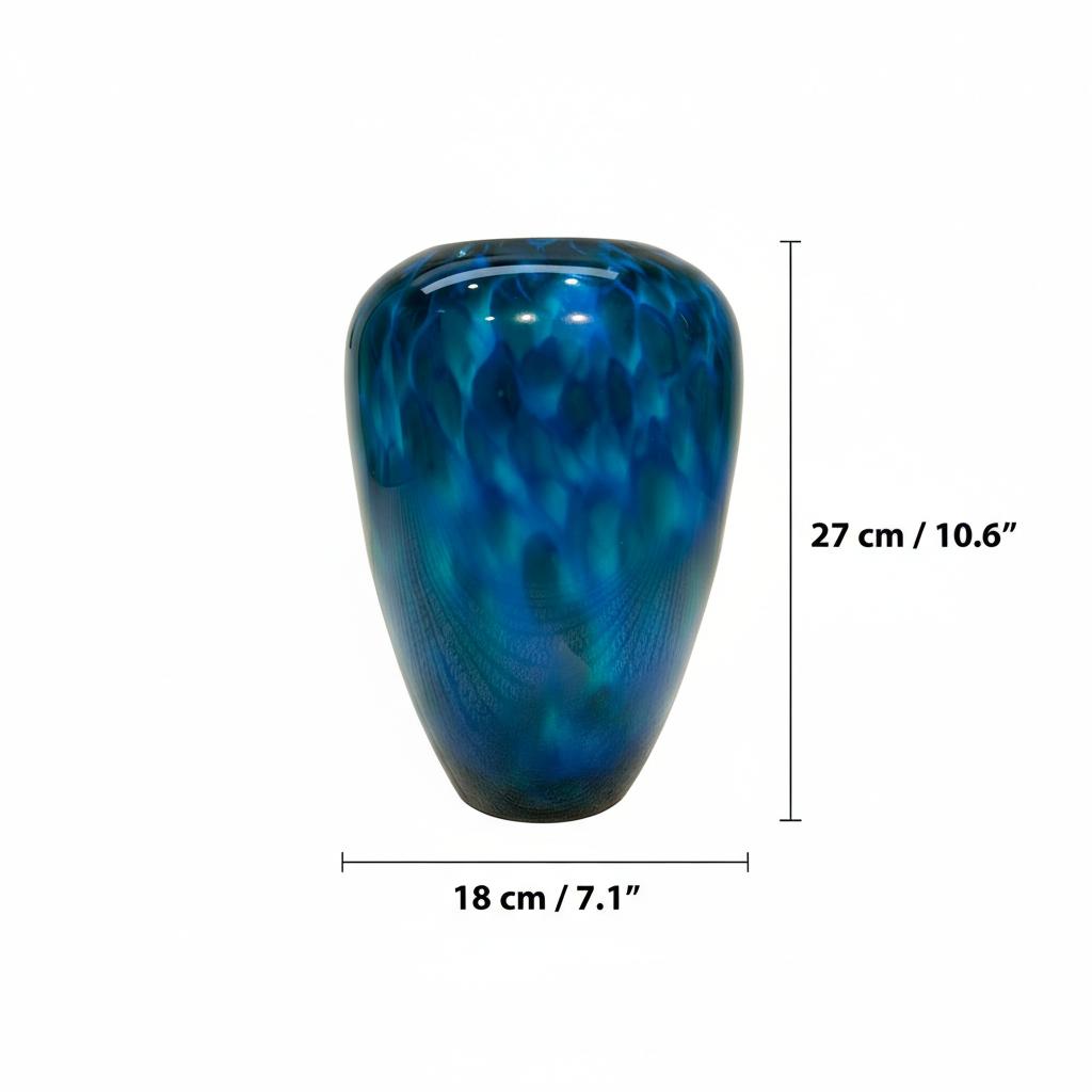Medium vase dimension guide with height and width