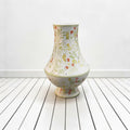Painted Botanical Ceramic Pedestal Vase