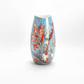 Painted Ceramic Tall Floral Vase
