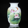 Painted Porcelain Lotus Ovoid Vase