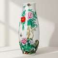 Painted Porcelain Tall Tapered Vase