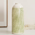 Pale Green Ceramic Cylindrical Vase