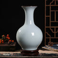 Patterned Celadon Ceramic Flared Vase