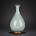 Patterned Celadon Porcelain Teardrop Vase