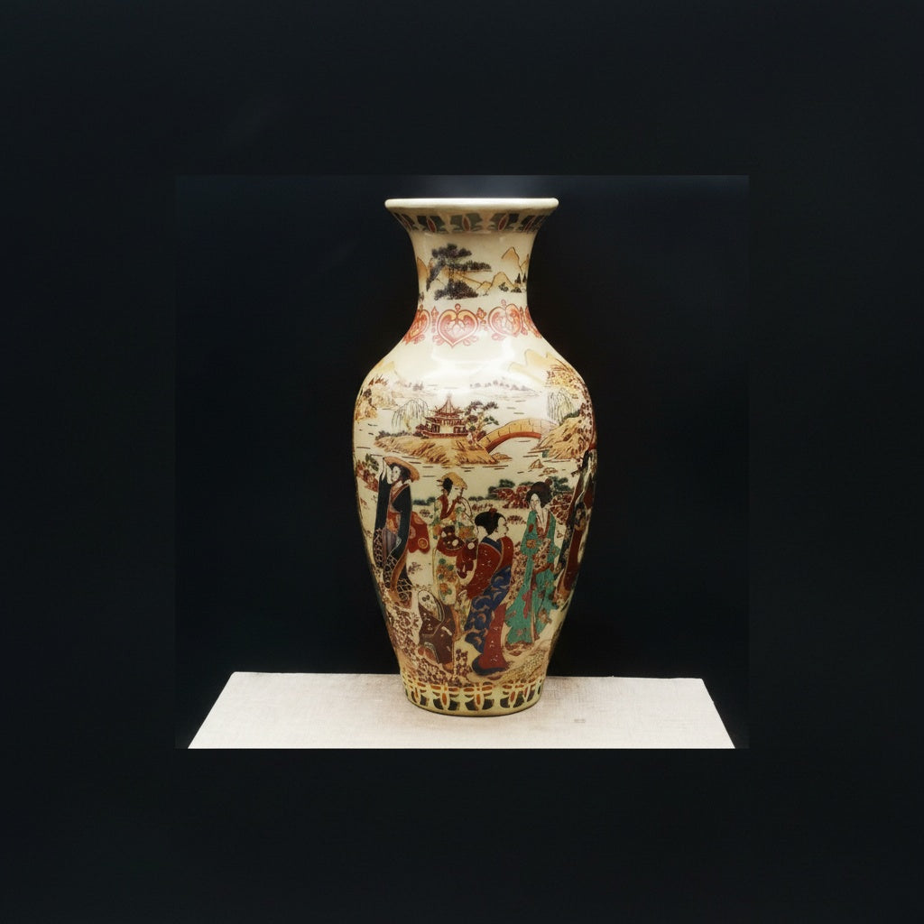 Patterned Ceramic Baluster Vase