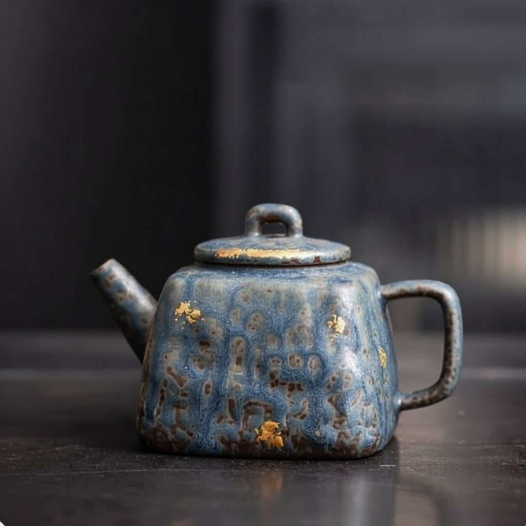 Patterned Ceramic Square Teapot
