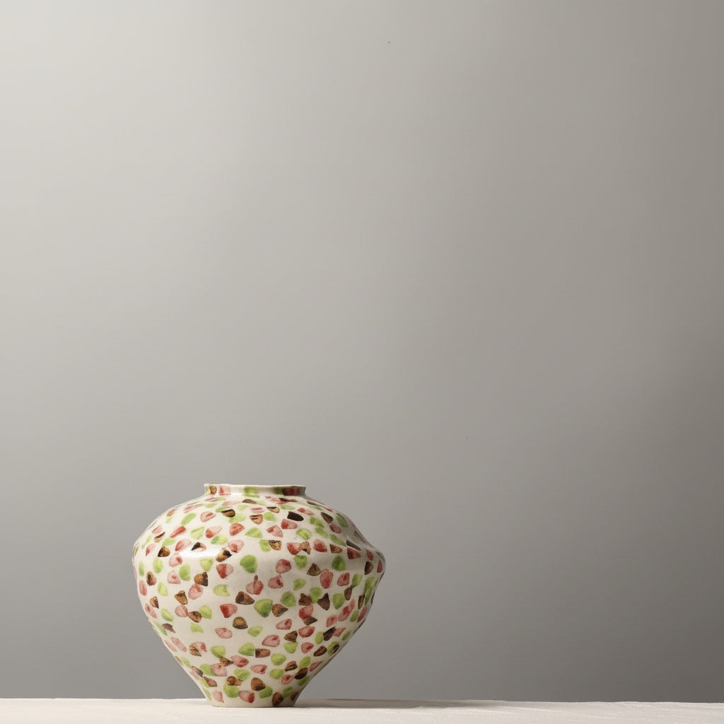 Patterned Ceramic Tapered Vase Medium Size