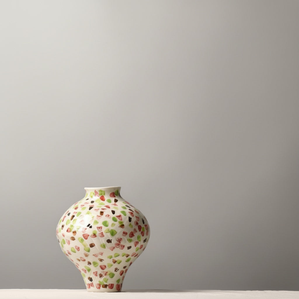 Patterned Ceramic Tapered Vase Large Size